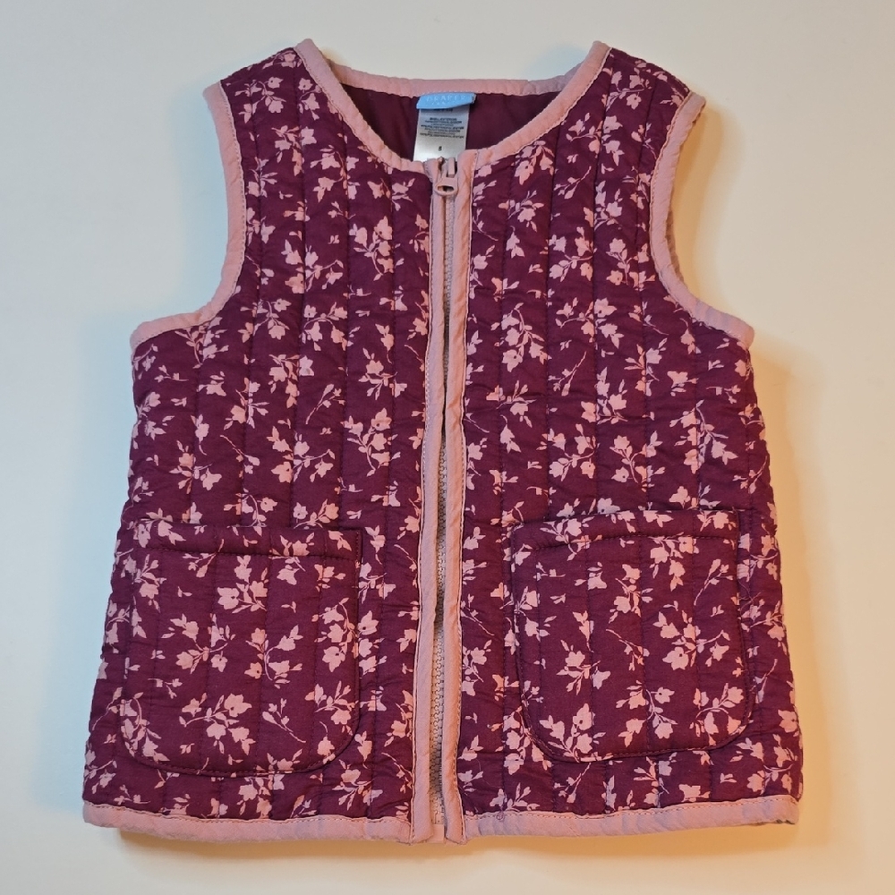 Draper James Pink and Purple Quilted Vest